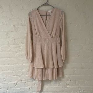 Beige printted dress